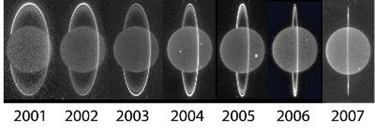 infrared views uranus rings